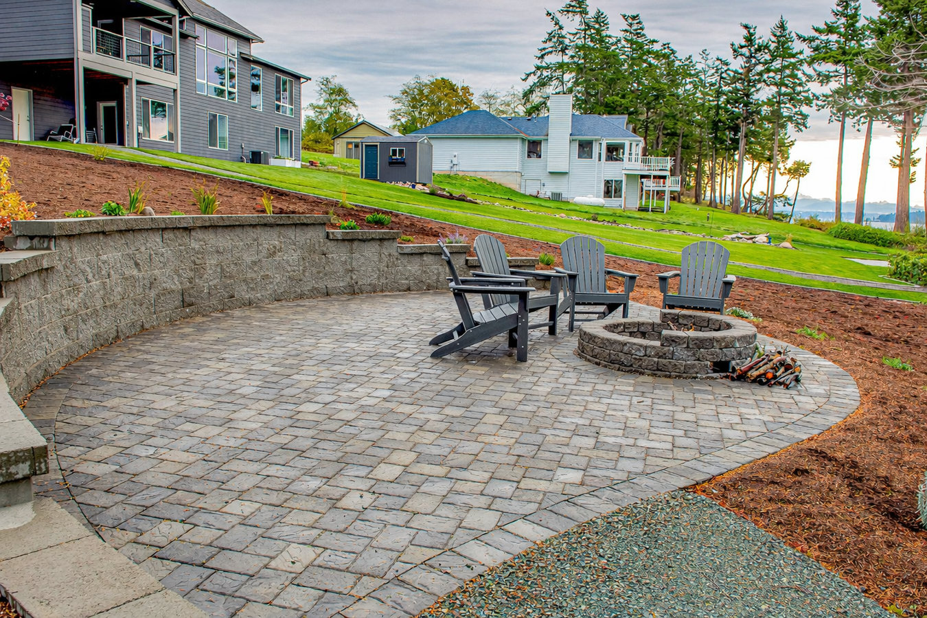 Concrete patio construction